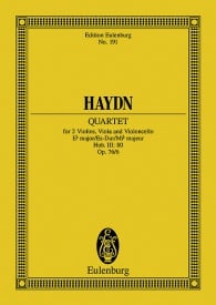 Haydn: String Quartet Eb major Opus 76/6 Hob. III: 80 (Study Score) published by Eulenburg